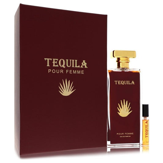 Tequila Pour Femme Red Eau De Parfum Spray + Free .17 oz Mini EDP Spray By Tequila Perfumes - Le Ravishe Beauty Mart