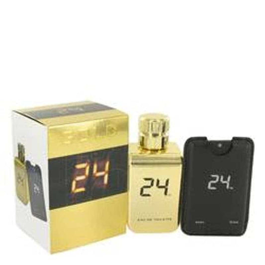 24 Gold The Fragrance Eau De Toilette Spray + 0.8 oz Mini EDT Pocket Spray By Scentstory - Le Ravishe Beauty Mart