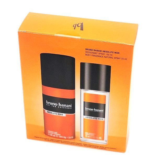 Absolute Man Gift Set (3.6 oz Deodorant Spray + 2.5 oz Body Fragrance) by Bruno Banani - Le Ravishe Beauty Mart