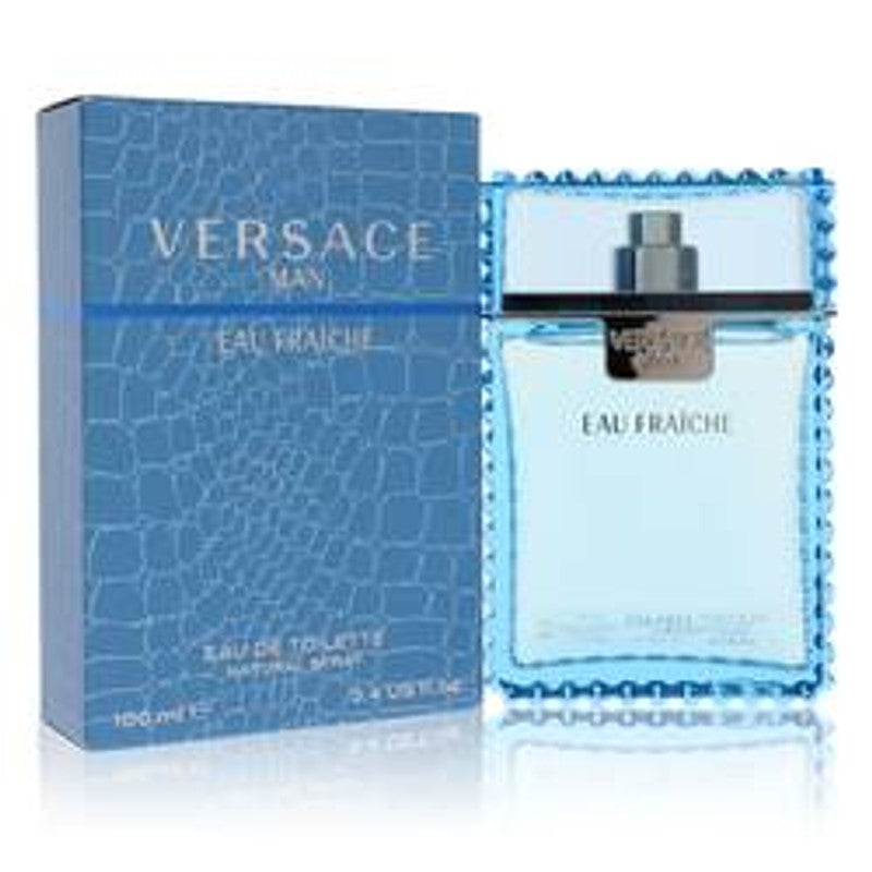 Versace Man Eau Fraiche Eau De Toilette Spray (Blue) By Versace - Le Ravishe Beauty Mart